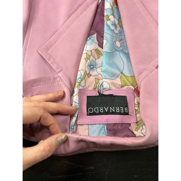 90 Y2K blazer- leathered - light dusty pink- rose- missing size tag- some spots2 - Picture 13 of 16